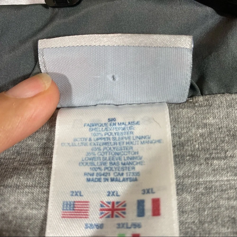 Reebok Jacket Men’s 2XL Zip Lined Jacket pockets Black gray light Windbreaker - Picture 6 of 14